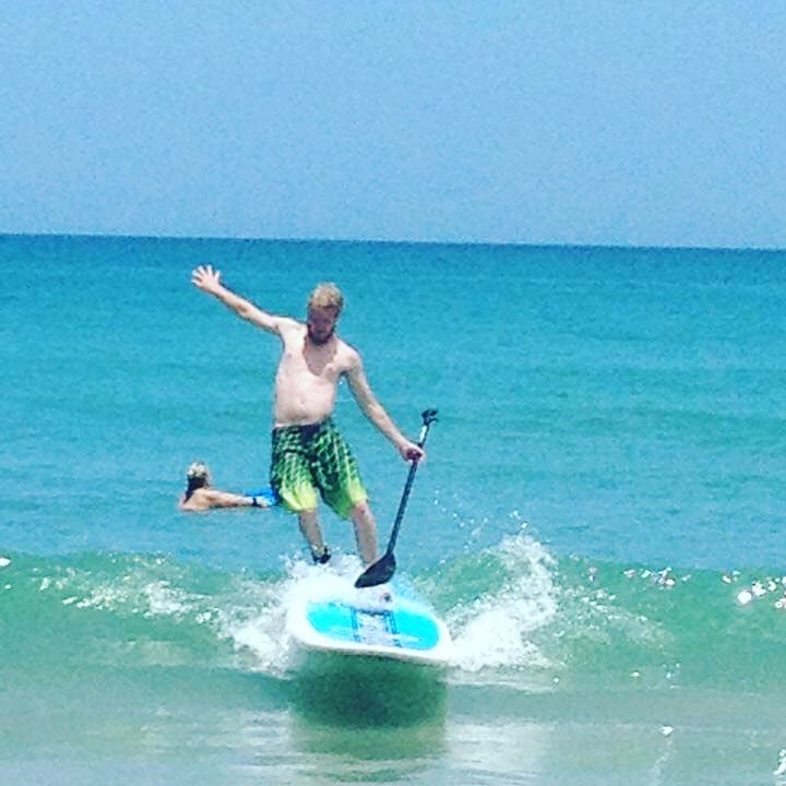 Aaron paddleboardin